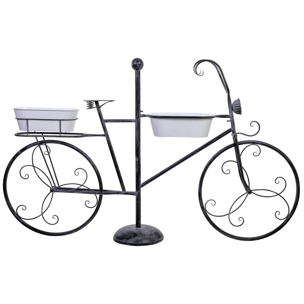 GARTENWAGEN aus Metall, 175x29x108cm - Schwarz, Metall (175/29/108cm) - Wanderlust