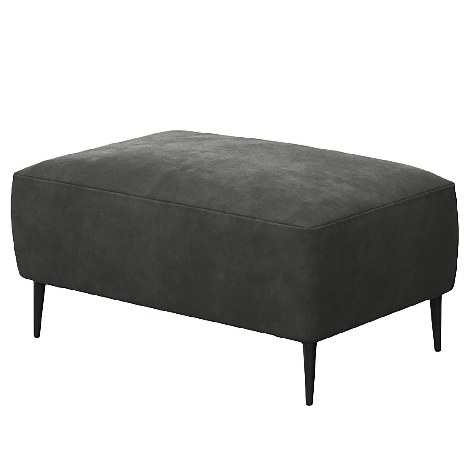 POLSTERHOCKER - Schwarz/Grün, Textil/Metall (90/45/60cm) - home24