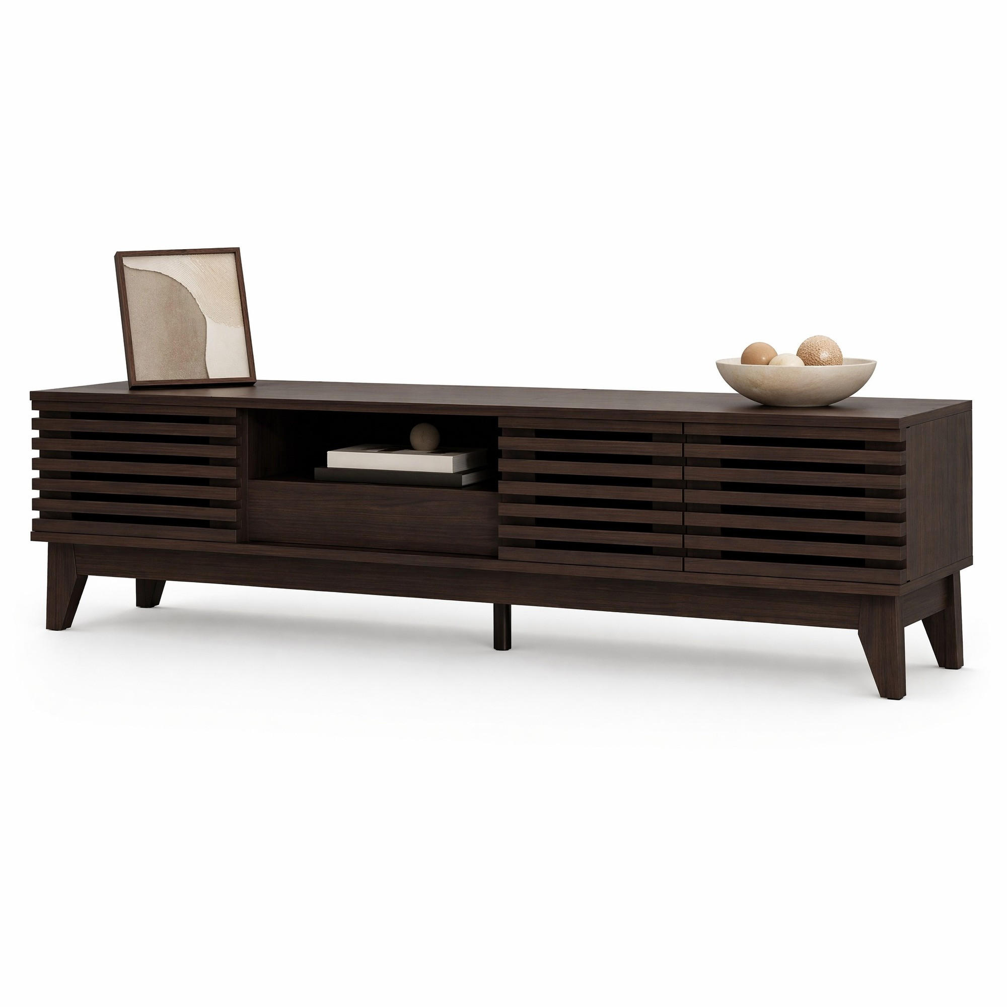 STILVORA TV STOLEK vintage dřevo, 1 zásuvka, 3 dvířka, do obývacího pokoje, 170×35×40 cm