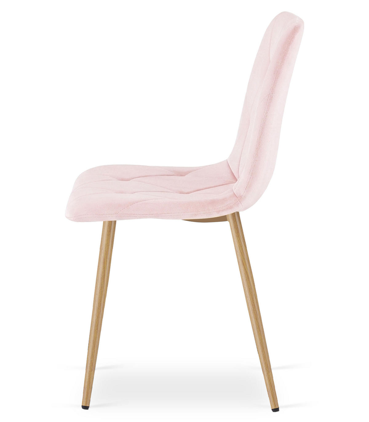 STUHL Hellrosa 45x54 cm LIBRA Samtbezug - Hellrosa, Holz (45/41/54cm)