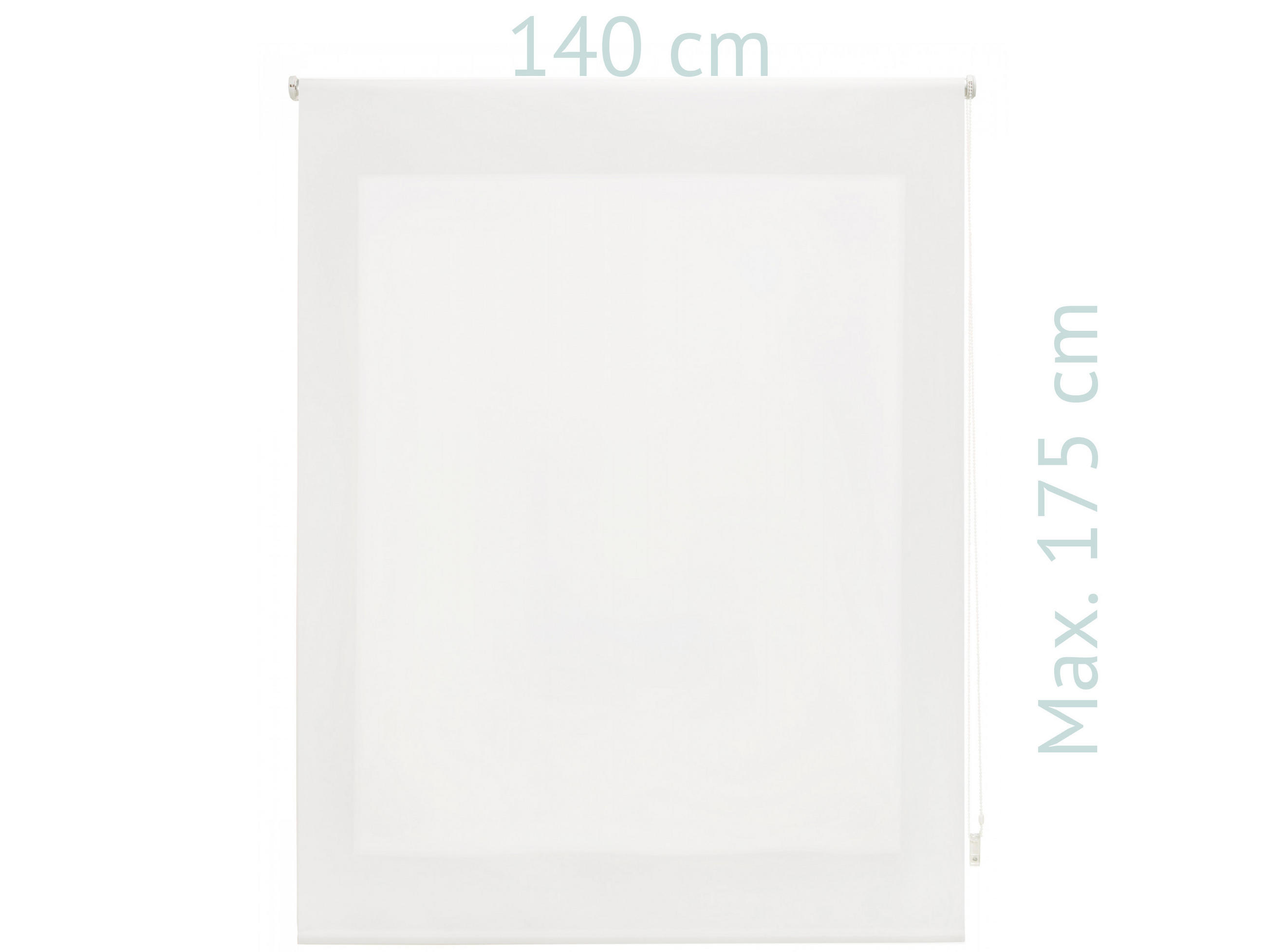 ROLLO Polyester Transluzent Grauweiß 140x175 - Hellgrau, Textil (140/175/1cm) - Purline