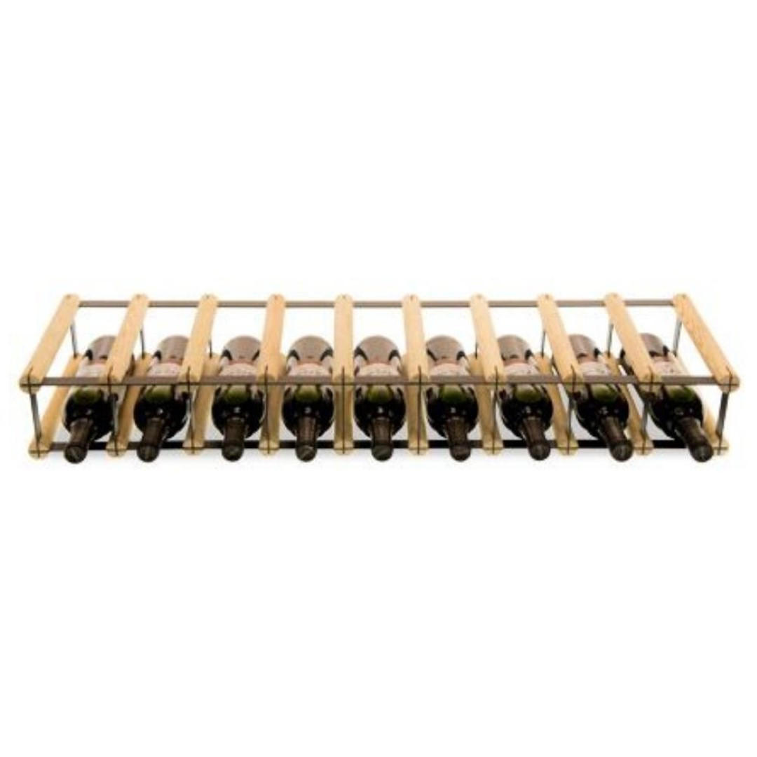 WEINREGAL Vinotega Mod Metal 12,5x92,5x24,5 cm 9x1 Flaschen Massives Kiefernholz Natur - Naturfarben, Holz (92.5/12.5/24.5cm) - PROREGAL