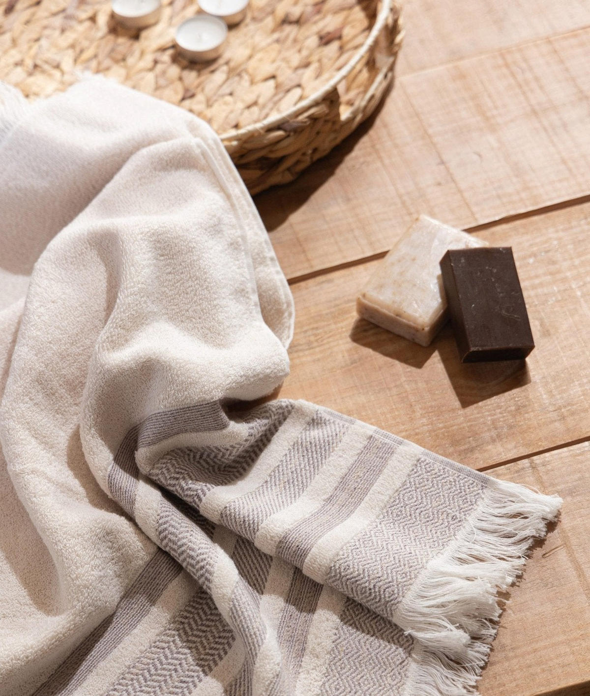 FROTTIERSET Morning Dunes 6-teilig, Baumwolle - Beige, Textil (70/140cm) - SOWL