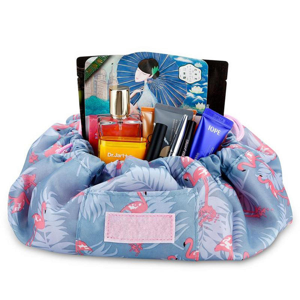 KOSMETIKTASCHE mit Reißverschlussfächern - Dunkelblau, Kunststoff (54/62cm) - Intirilife