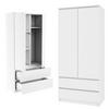 KLEIDERSCHRANK sz07 weiss - Weiß, Holzwerkstoff (86/180/57cm) - roe furniture