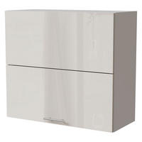 KLAPPHÄNGESCHRANK Brerra W8B/80-AV Weiß / RAL 9001 creme Hochglanz 80 / 32,5 / 72cm - Creme/Weiß, Holz/Holzwerkstoff (80/72/32.5cm) - Feldmann-Wohnen