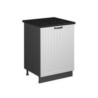 SPÜLENUNTERSCHRANK Fame-Line, Weiß Landhaus/Anthrazit, 60 cm - Anthrazit/Weiß, Holzwerkstoff (60/82/60cm) - Vicco