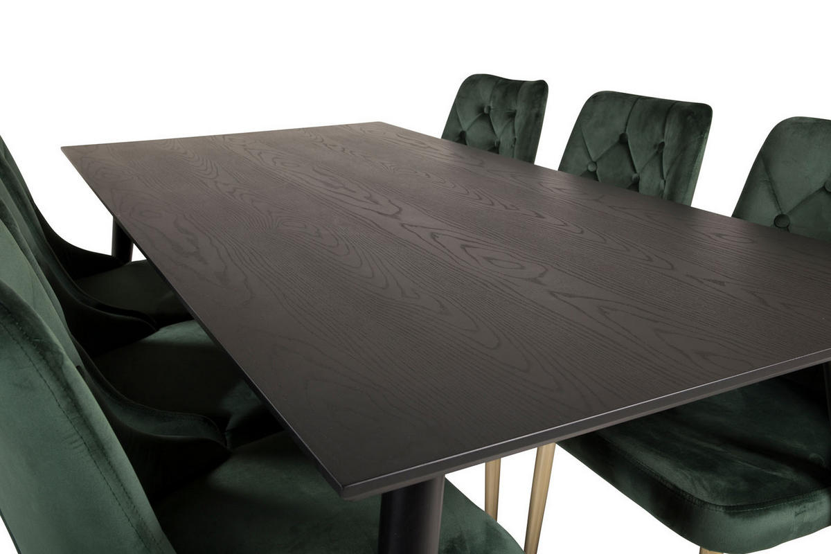 TISCHGRUPPE Grün - Grau, Holzwerkstoff (90/75/180cm) - ebuy24
