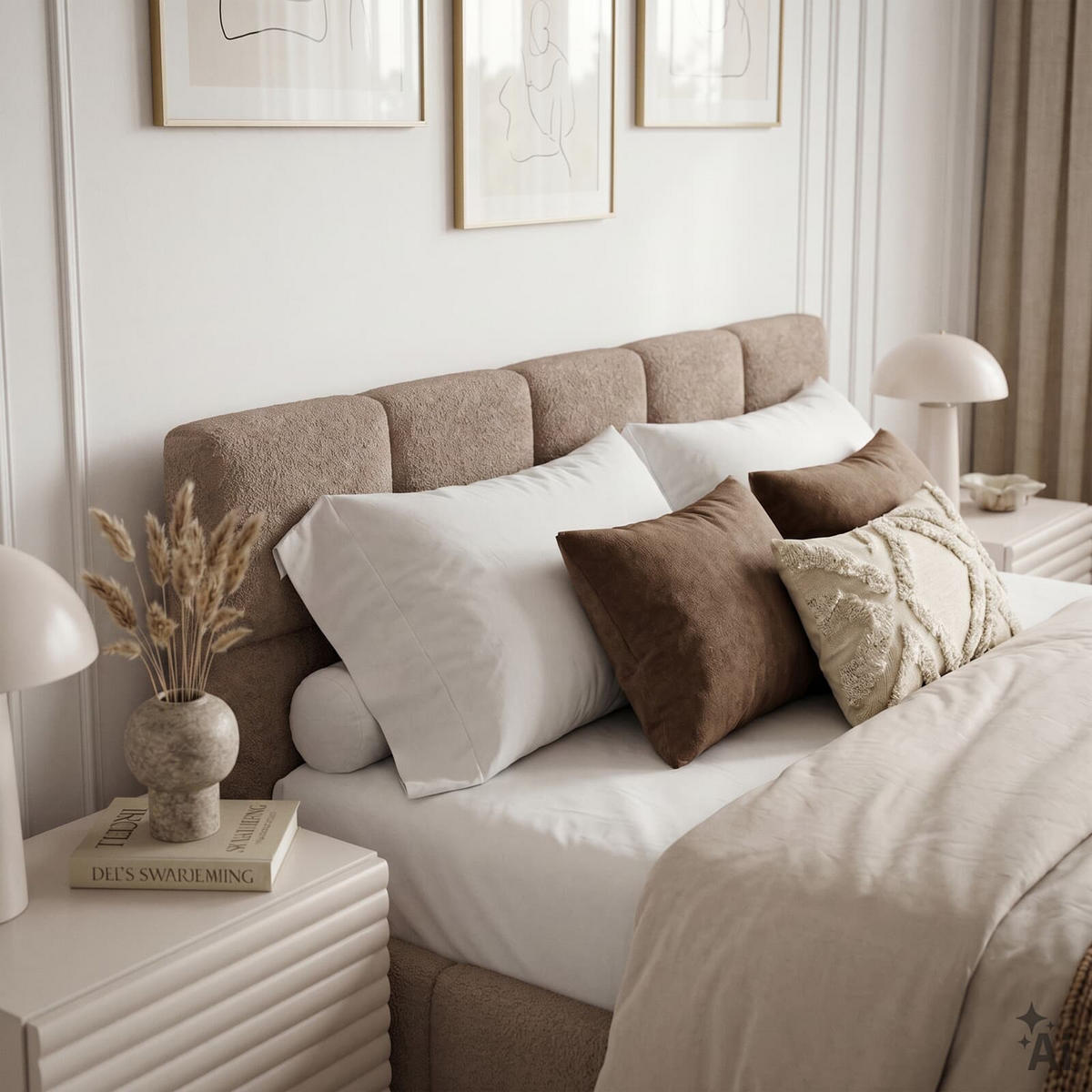 POLSTERBETT CLOUDY 180x200 cm greige - Greige, Textil (180/200cm) - IDIMEX