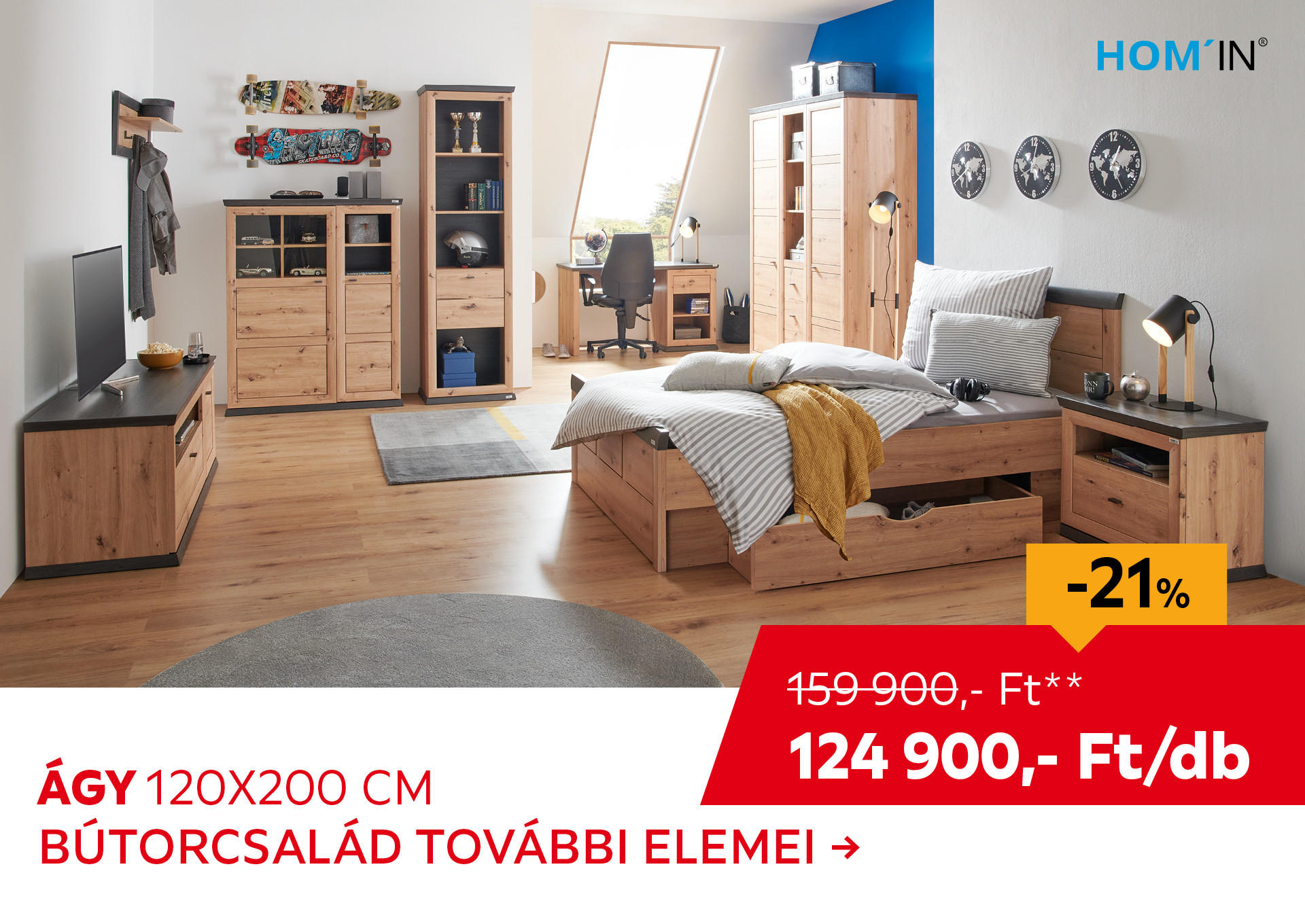 ÁGY 120X200 CM Kiemelt termék 159900 Ft.- helyett 124900 Ft.-