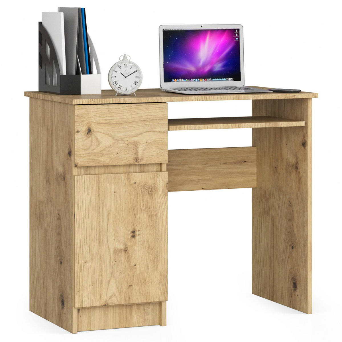 SCHREIBTISCH Artisan-Eichenfarbe 90x50x77 cm - Eiche Artisan, Holzwerkstoff (50/90/77cm) - Akord