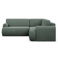 ROHOVÁ POHOVKA Kaveo Šedá látka univerzální s rohovým dílem s úložným prostorem - černá/tmavě zelená, textil/plast (245/245cm) - Selsey