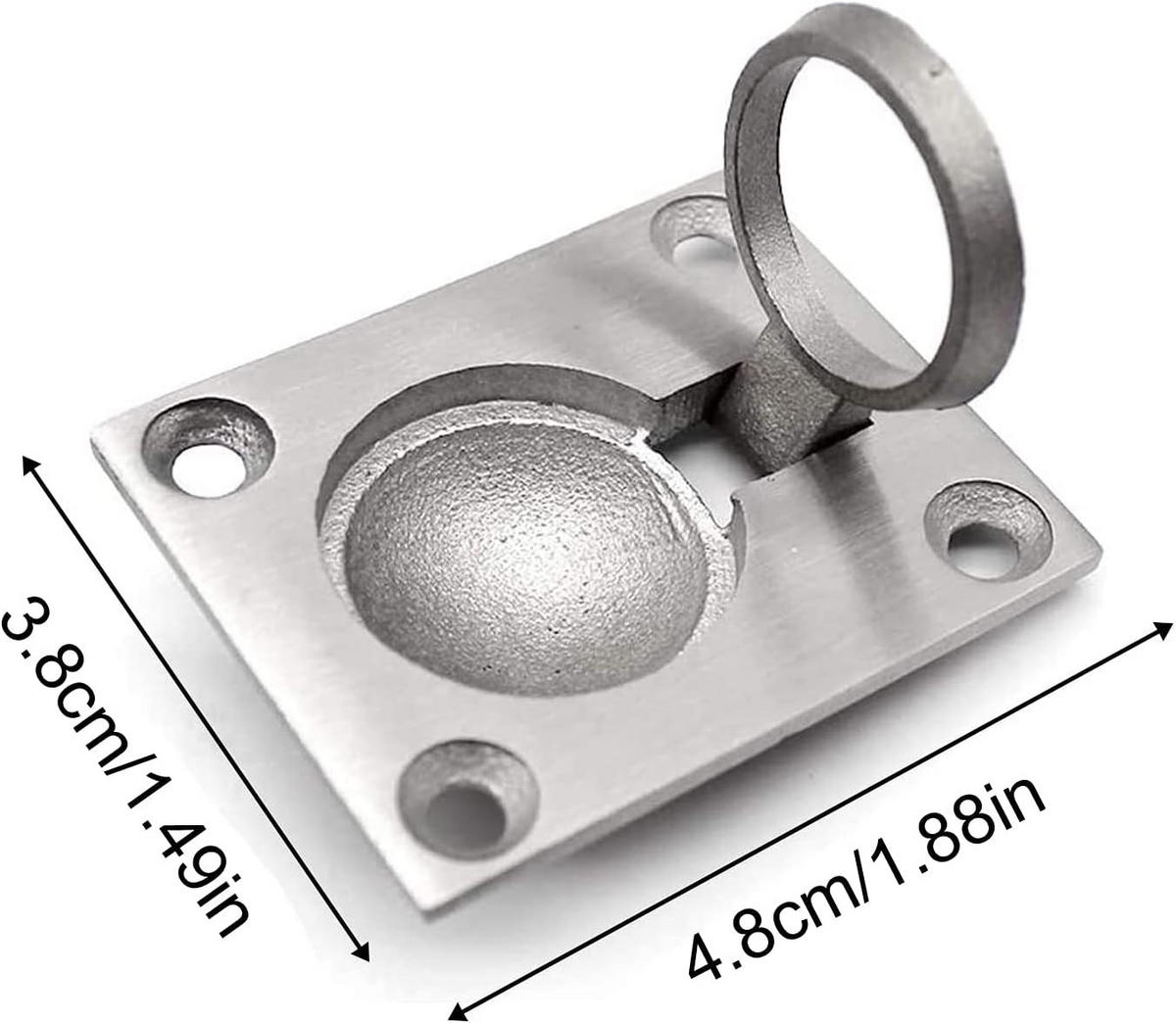 MÖBELGRIFF 2er-Set Edelstahl - Silberfarben, Metall (0.4/1/0.5cm)
