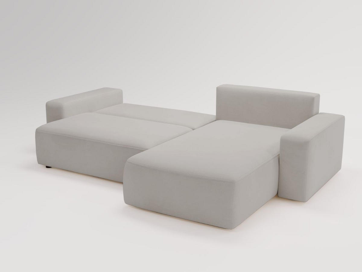ECKSOFA Tazones Hellgrau Rechts - Hellgrau, Holz/Kunststoff (250/165cm) - Graingold
