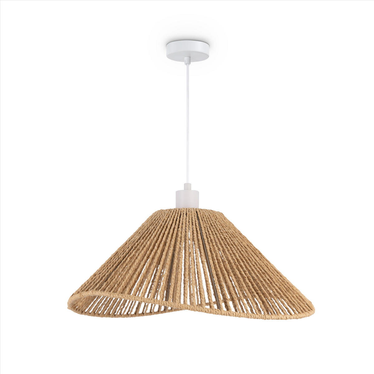 PENDELLEUCHTE Hugo - Weiß, Metall (45/45/25cm) - Paco Home