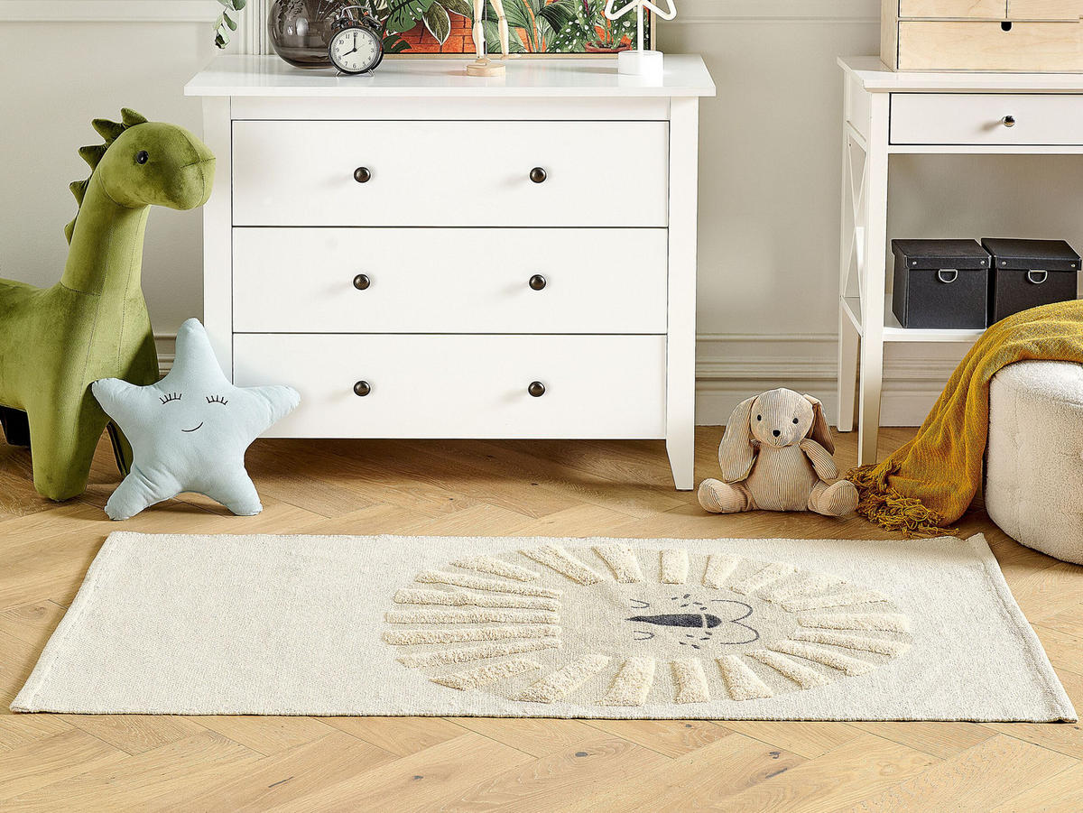 KINDERTEPPICH Balari 150/80 cm - Beige, Textil (80/150cm) - Beliani