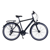 TREKKING Gent Premium Black 3x8 Gang 28 Zoll Gr: 52cm & 57cm - Schwarz, Metall (57cm) - Hawk Bikes