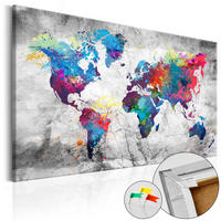 PINNWANDBILDER Bunt 120/80 cm - Multicolor/Grau, Naturmaterialien/Textil (120/80cm) - KUNSTLOFT