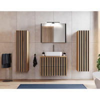 BADMÖBEL-SET 4-TLG. Lucca-107 - Braun, Holzwerkstoff (190/200/46cm) - Lomado