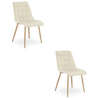 STUHL Beige 49x60 cm SPLIT Samtbezug - Beige, Metall (49/59/60cm)
