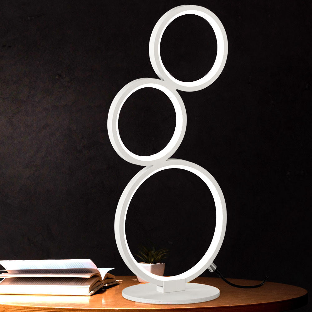 LED TISCHLEUCHTE Weiß matt - Weiß, Metall (20/15/45cm)