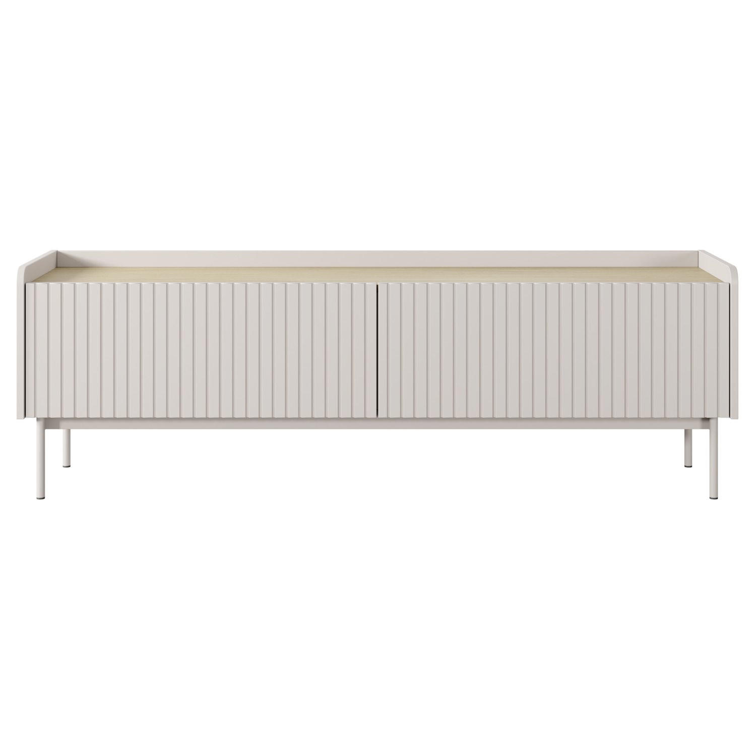 TV-LOWBOARD Liwelo Greige 153 cm - Taupe, Holzwerkstoff/Metall (153/50.2/38cm) - Selsey