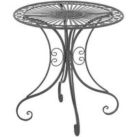 GARTENTISCH rund Ø70 cm Metall Anthrazit - Anthrazit, Metall (70/70/73cm) - CLP