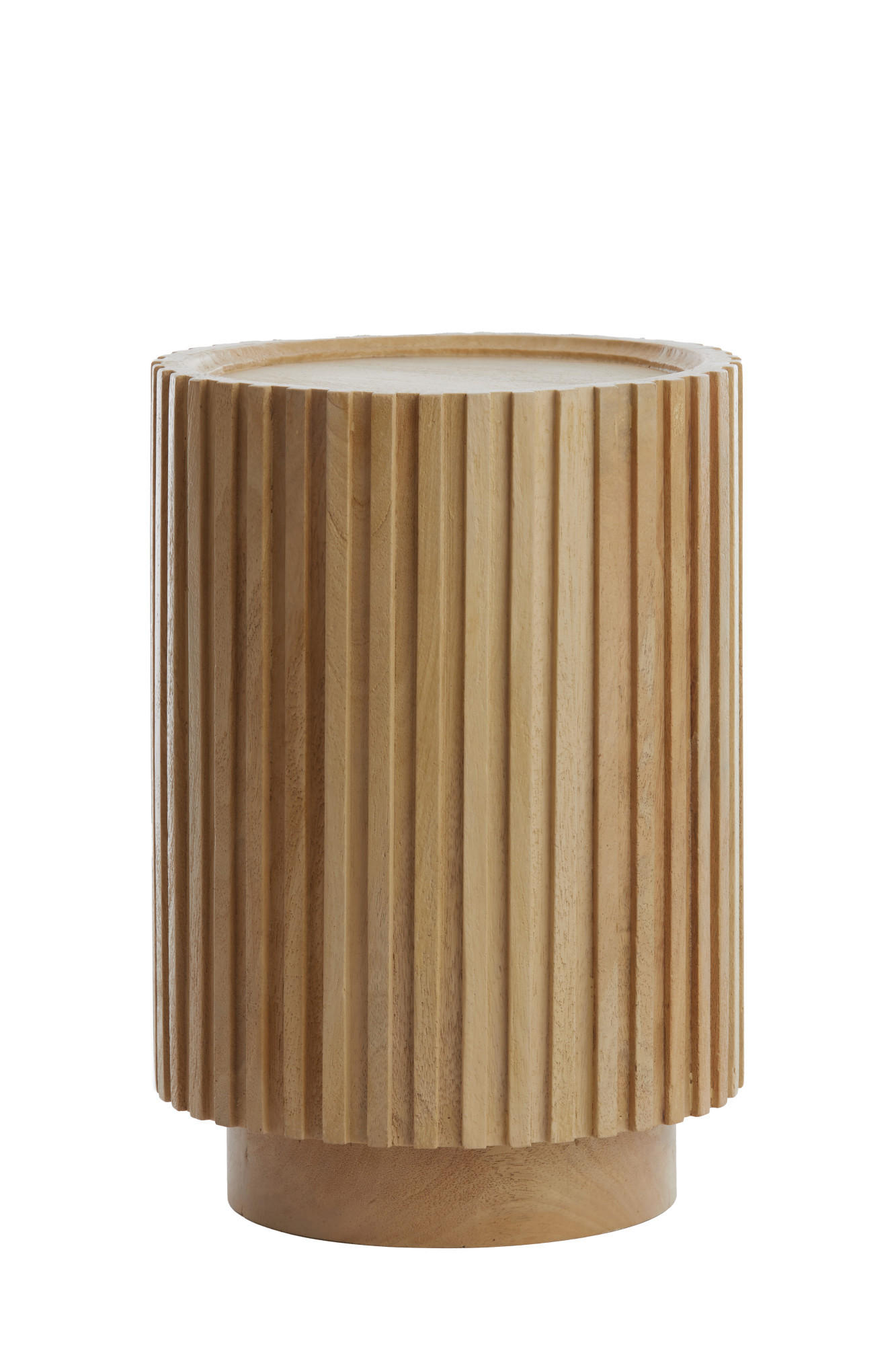 BEISTELLTISCH Kiyose Braun Ø33/47 cm - Braun, Holz (33/33/47cm) - Light & Living