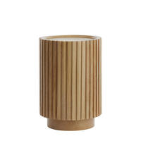 BEISTELLTISCH Kiyose Braun Ø33/47 cm - Braun, Holz (33/33/47cm) - Light & Living