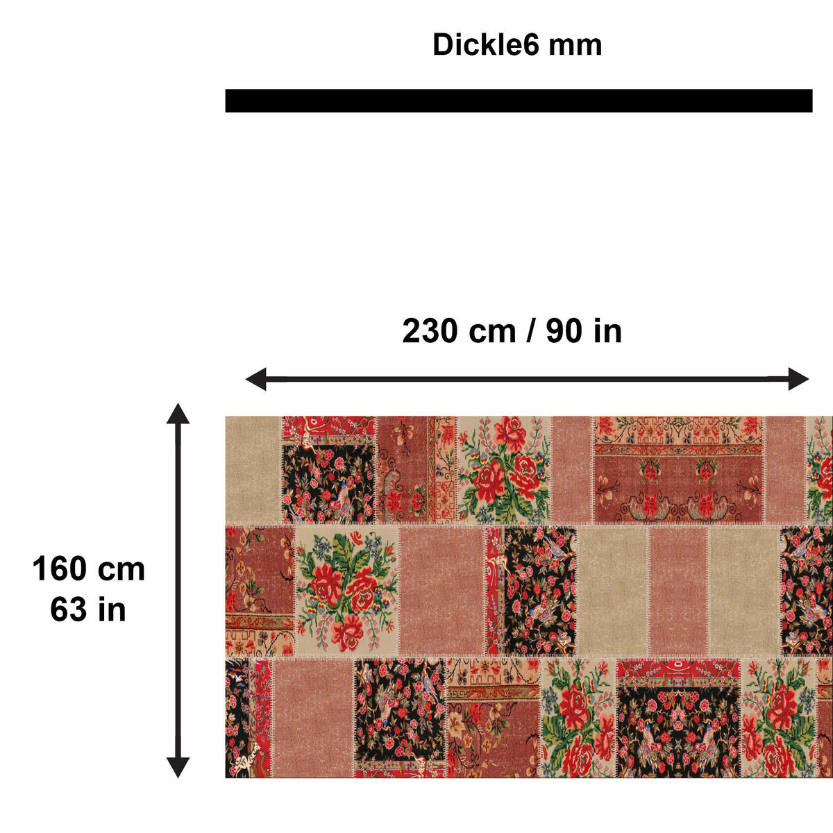 TEPPICH Zelda 160/230 cm - Multicolor, Textil (160/230cm) - Bamyum
