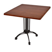 BISTROTISCH Jelena 80x80cm Quadratisch Dunkelbraun Holz Cafétisch - Dunkelbraun, Holz (80/80/61cm) - DELUKE