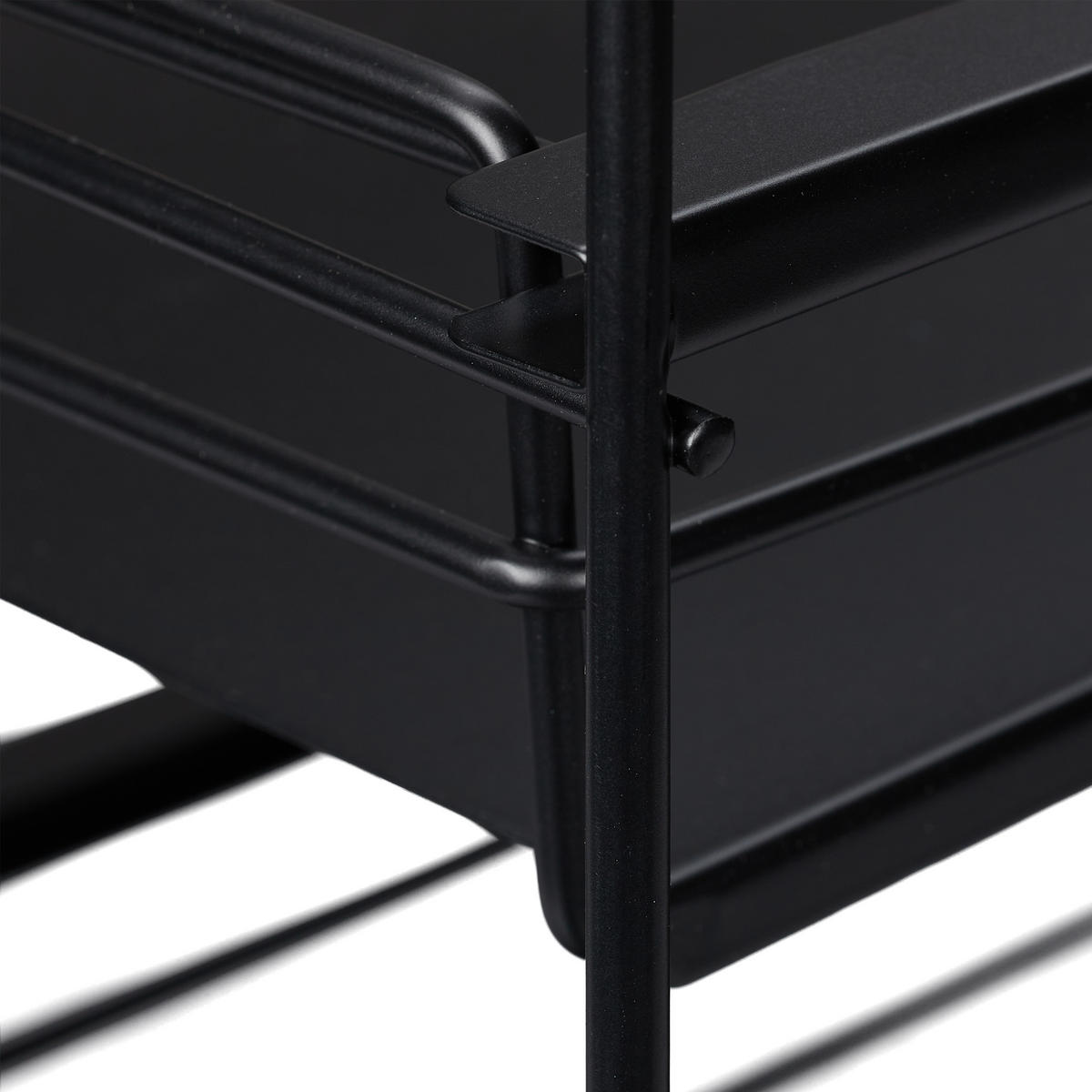 SCHUBLADENREGAL - Schwarz, Metall (25/39.5/40.5cm) - Relaxdays