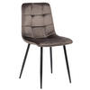 ESSZIMMERSTUHL Till Samt, Gestell Metall matt Schwarz Grau - Schwarz/Grau, Textil/Metall (45/88/52cm) - TPFLiving