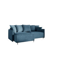 ECKSOFA Betto - Blau, Holzwerkstoff/Textil (221/148cm) - Fun Möbel