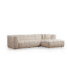 ECKSOFA modernes Design - Beige/Schwarz, Holz/Kunststoff (150/300cm) - myHomelando