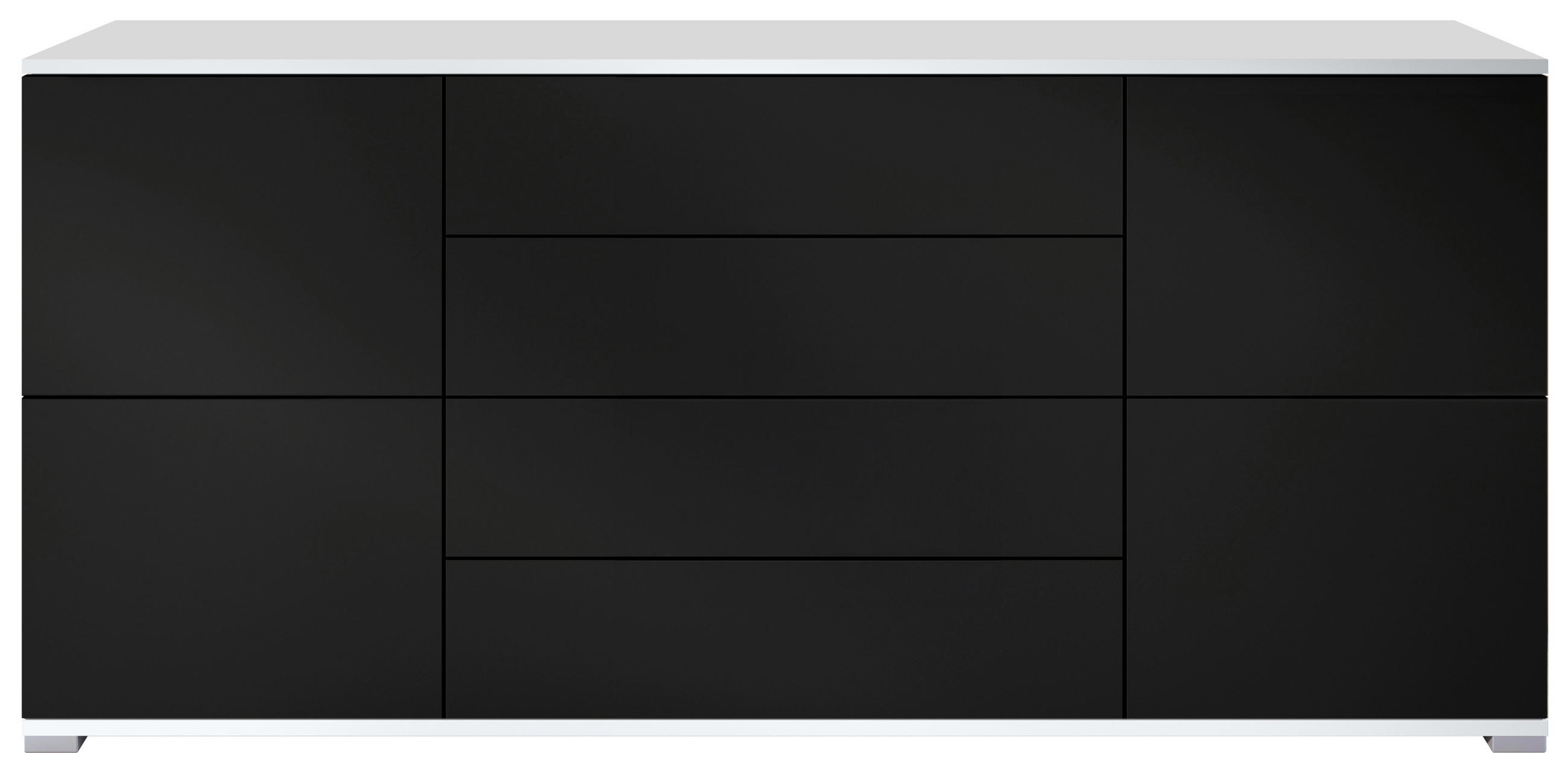 SIDEBOARD Rova Schwarz matt - Schwarz, Holzwerkstoff (166.5/75.5/35cm) - Vladon