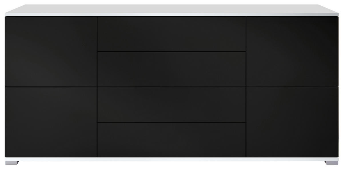 SIDEBOARD Rova Schwarz matt - Schwarz, Holzwerkstoff (166.5/75.5/35cm) - Vladon
