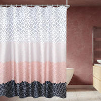 DUSCHVORHANG 200 x 200 cm Blume Beschwerter Saum Wasserdicht Waschbar Polyester - Multicolor, Textil (200/200cm)