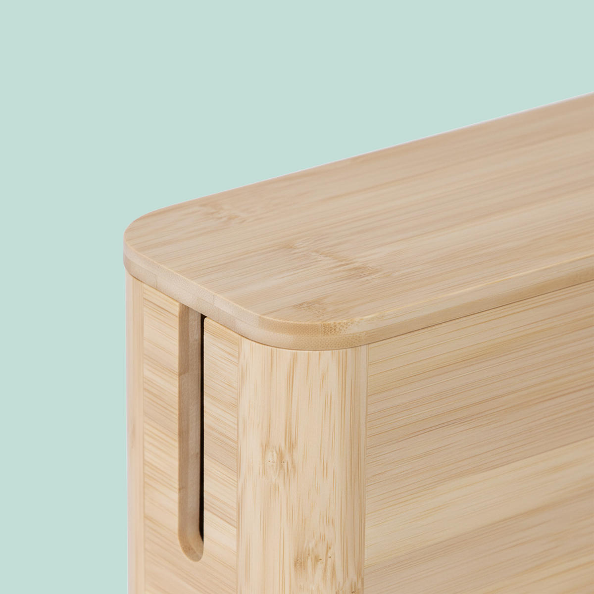 KABELBOX - Hellbraun, Holz/Metall (11/34/14.5cm) - Relaxdays