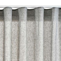 VORHANG MIT KRÄUSELBAND, lichtdurchlässig, Farbe Grau, 300X300 - Grau, Kunststoff (300/300cm) - STORESDECO