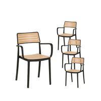 GARTENSTUHL Hilda Zweifarbig 54 cm x 80 cm 4er-Set - Multicolor, Kunststoff (54/80/54cm) - Klast Home