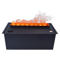 WASSERKAMIN zur Dekoration Schwarz Tischmodell inklusive 1.5 L Tank - Schwarz, Metall (35/18/15cm) - Purline