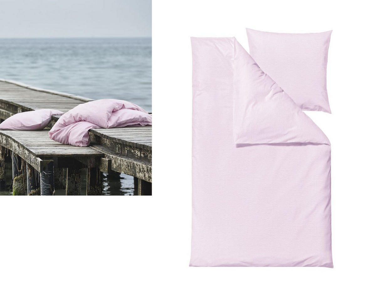 BETTWÄSCHE Wave rosa 135/200 cm Bio-Baumwolle - Rosa, Textil (135/200cm) - Södahl