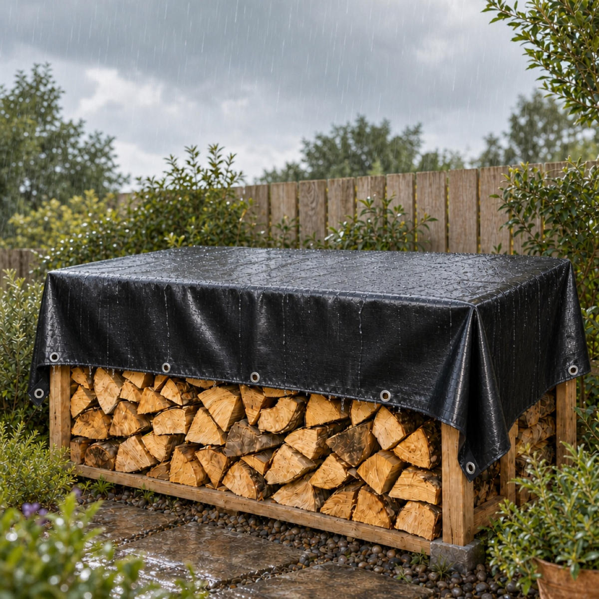 ABDECKPLANE Schwarz wasserdicht 2x3 m - Schwarz, Kunststoff (300/200/0.1cm) - Relaxdays