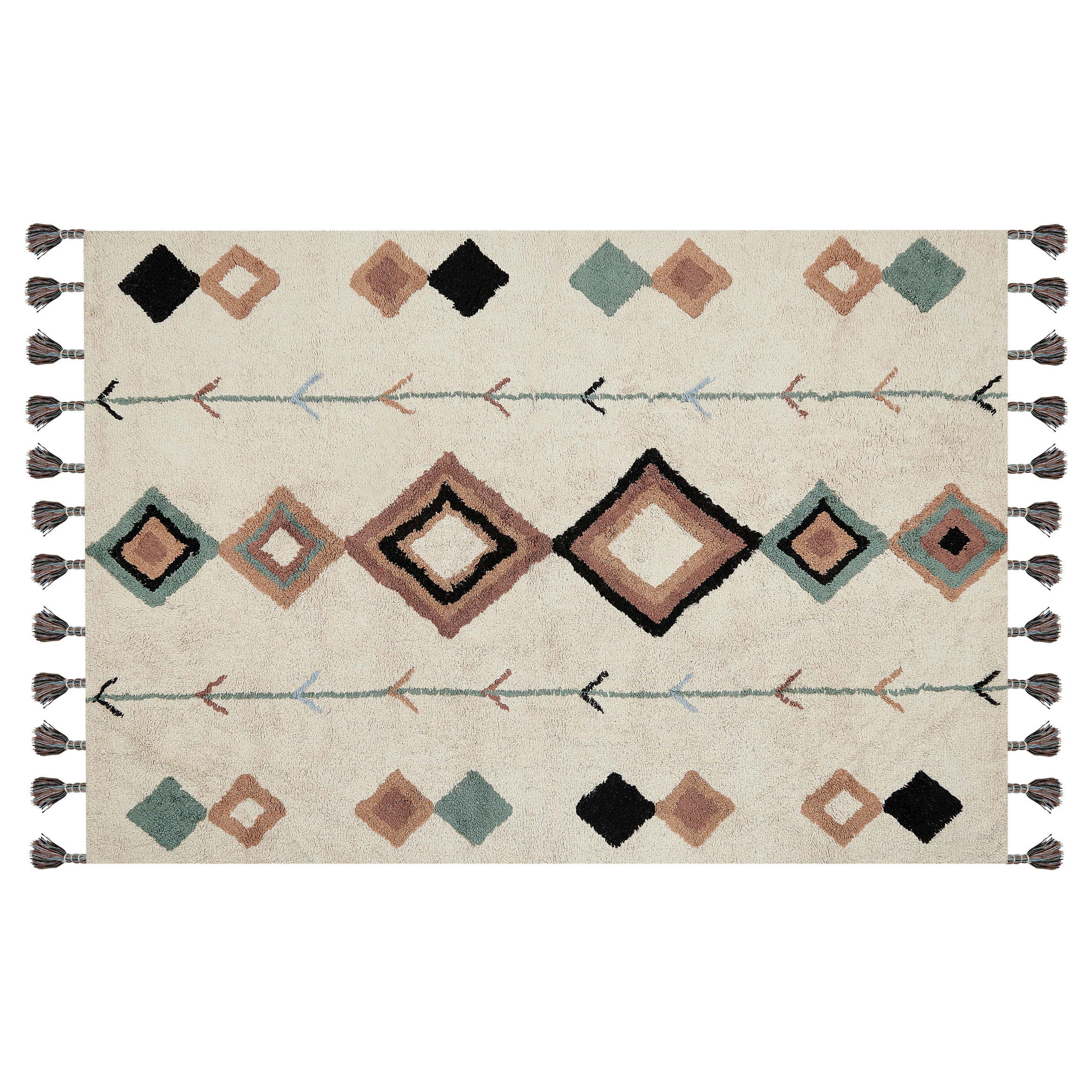 KURZFLOR-TEPPICH Eskisehir 200/140 cm - Multicolor, Textil (140/200cm) - Beliani