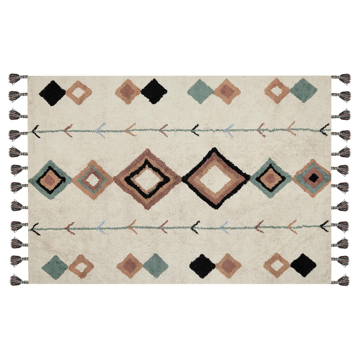 KURZFLOR-TEPPICH Eskisehir 200/140 cm - Multicolor, Textil (140/200cm) - Beliani