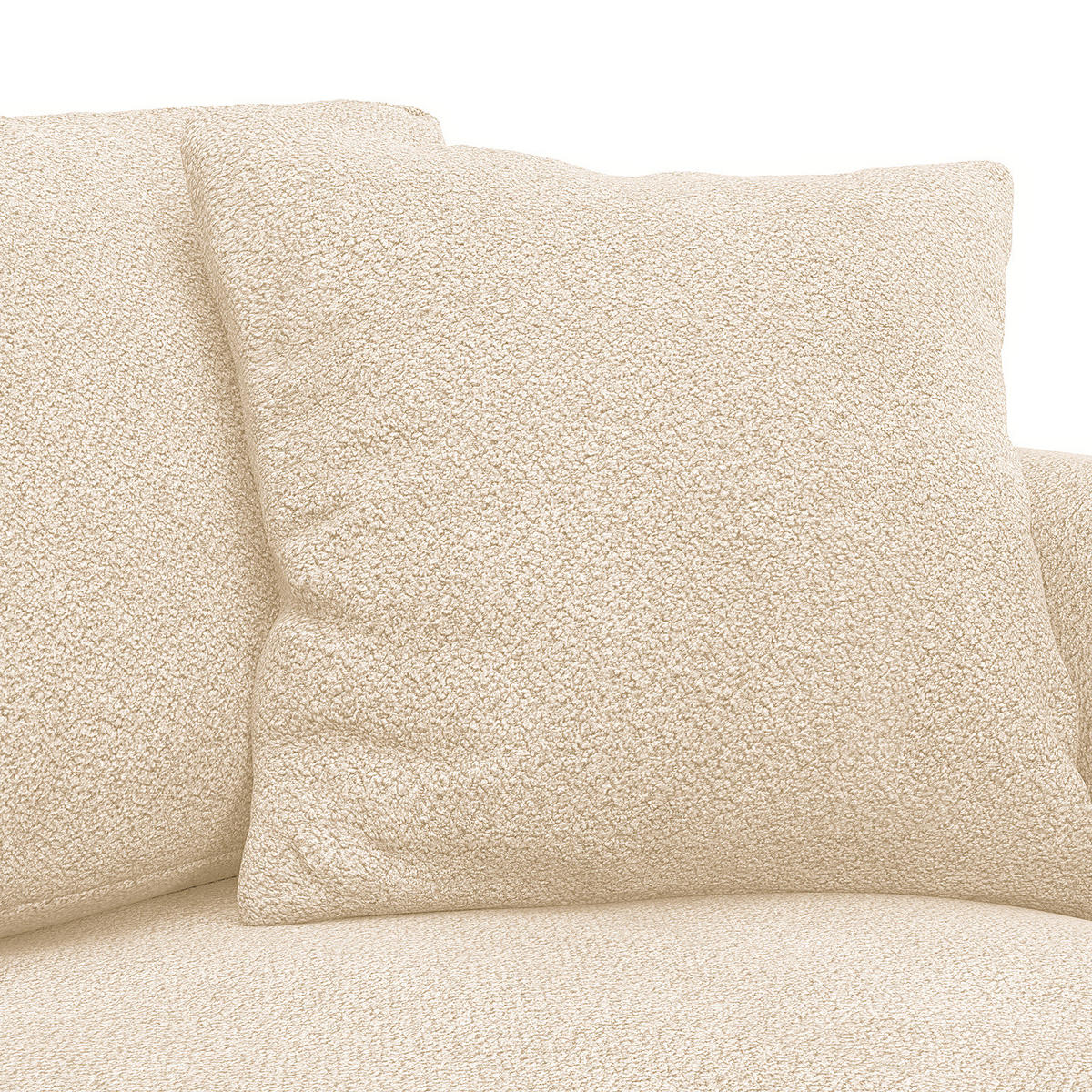 2,5-SITZER SOFA - Beige/Schwarz, Kunststoff/Textil (189/79/106cm) - home24