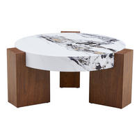 COUCHTISCH-SET 61/30 cm & 44 cm aus MDF und Glas, Nussbaumoptik mit Ablage - Nussbaumfarben, Holzwerkstoff (61/61/30cm) - Flora Grace