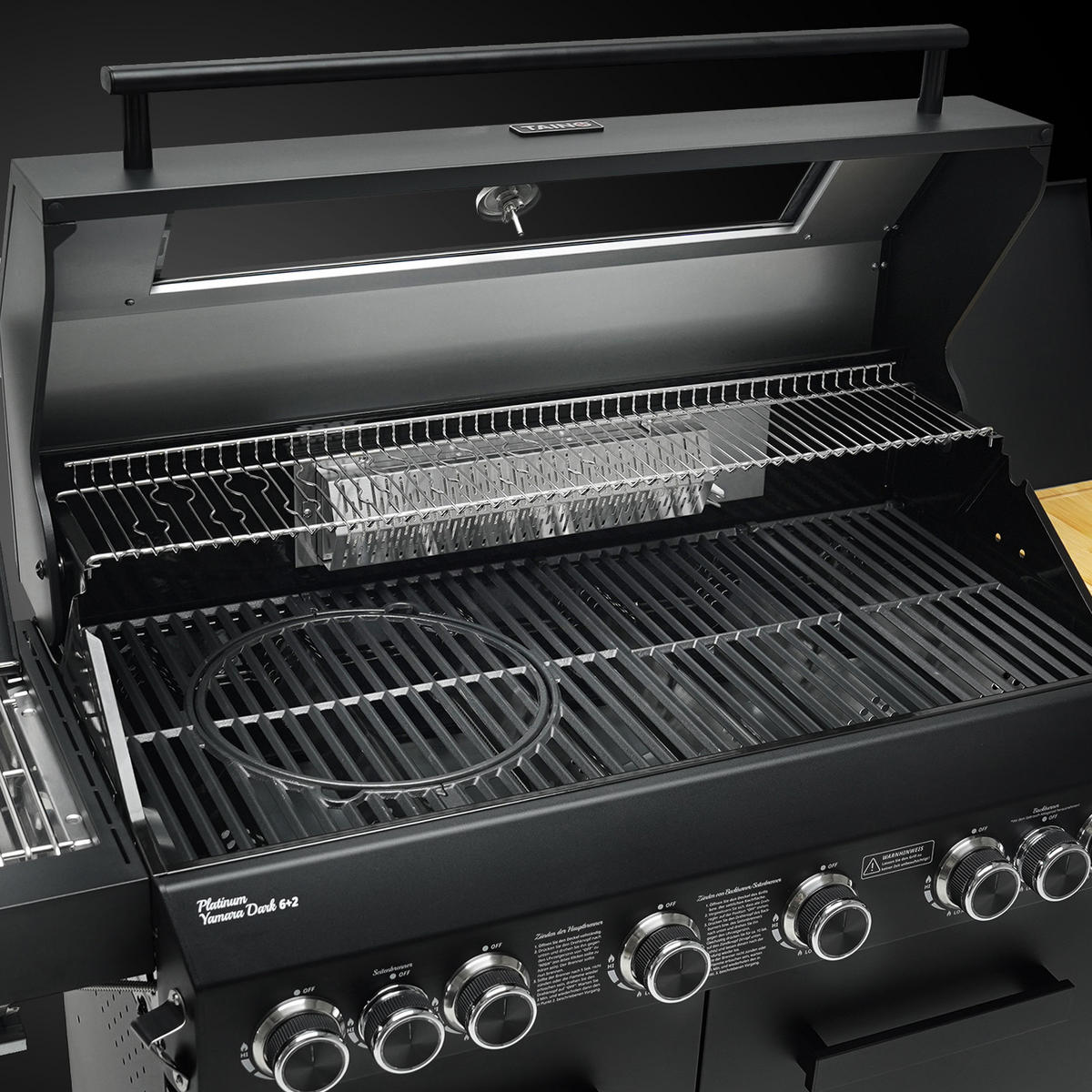 GASGRILL Platinum Yamara Dark 6+2 - Schwarz, Metall (159/117/55cm) - TAINO