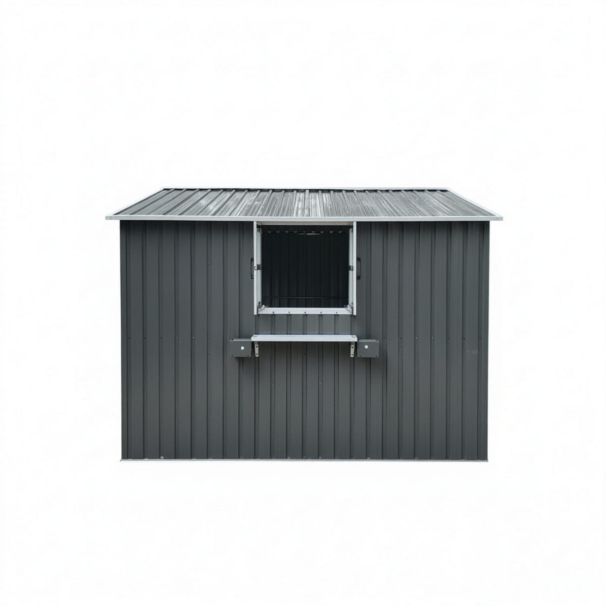 GERÄTEHAUS 295/243.6/199.9 cm Grau (7,19 m²) - Grau, Metall (255.4/199.9/313.1cm) - Oxeza